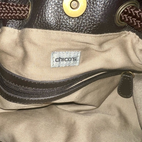 Chico tiger print handbag/ purse w/drawstrings. New without tags. - Picture 4 of 5